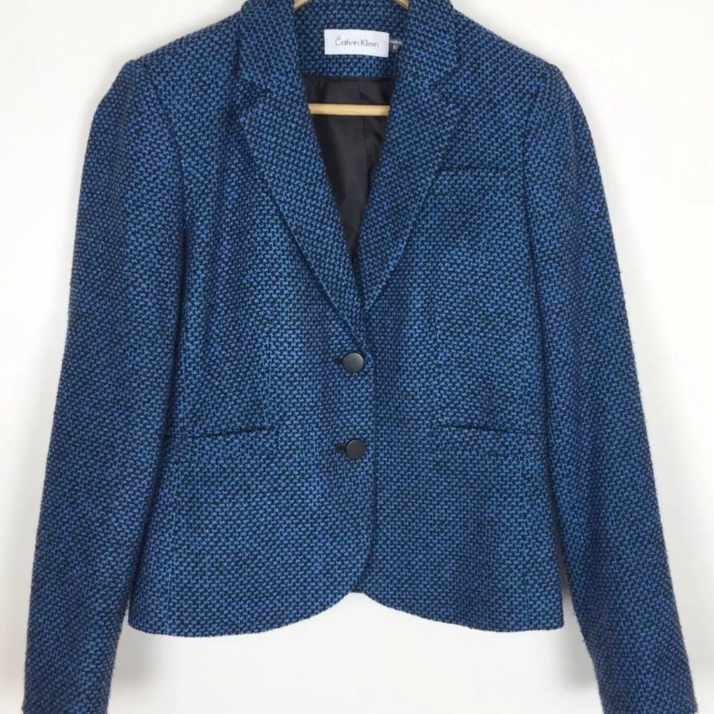 Calvin Klein Tweed Jacket Size 14 EUC